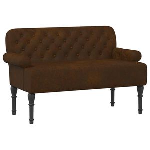 vidaXL Divvietīga mēbele ar pogu pūkām Brūna 120 x 65 x 78 cm