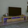 vidaXL TV skapītis ar LED apgaismojumu, ozolkoka krāsa, 230x36,5x40 cm