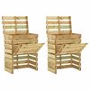 vidaXL Sluokņu dārza kompostieris 2 pcs Zaļa 110 x 58 x 113 cm
