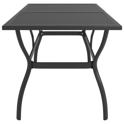 vidaXL dārza galds, antracītpelēks, 140x80x72 cm, tērauds
