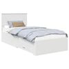 vidaXL Gultas rāmis ar atvilktni Balts 90 x 190 cm Inženierijas koks