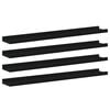 vidaXL sienas plaukti, 4 gab., melni, 80x9x3 cm