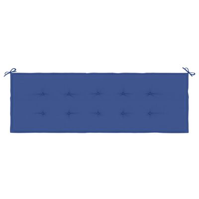 vidaXL dārza sola matracis, 150x50x3 cm, audums, koši zils