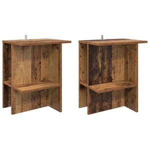 vidaXL Kafijas galdiņ&scaron; 2 pcs Vecs koks 40 x 30 x 49 cm