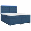 vidaXL Kontinentālā gulta ar matraci Zila 140 x 190 cm Audums