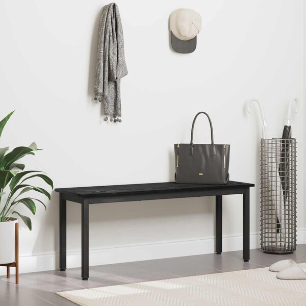 vidaXL sols Melns ozolkoks 110 x 35 x 45 cm Inženierijas koks