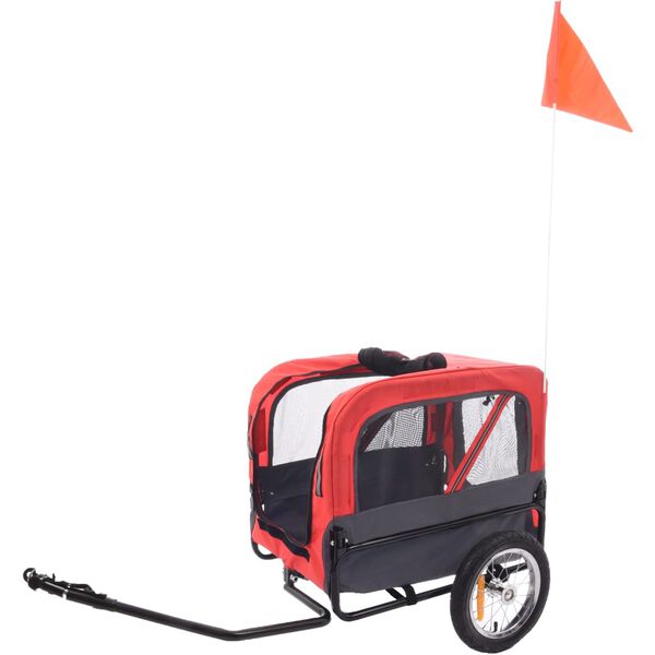 FLAMINGO suņu velo piekabe Romero, sarkana, 59,5x43x51 cm