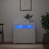 vidaXL kumode ar LED lampiņām, 80x35x75 cm, balta