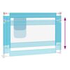vidaXL bērnu gultas aizsargbarjera, zila, 90x25 cm, audums