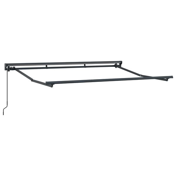 vidaXL Rokas izvelkama markīze Dzeltens, oranžs un balts 3,5 x 2 m