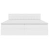 vidaXL Glabā&scaron;anas gulta Tīra balta 180 x 200 cm Mākslīgā āda