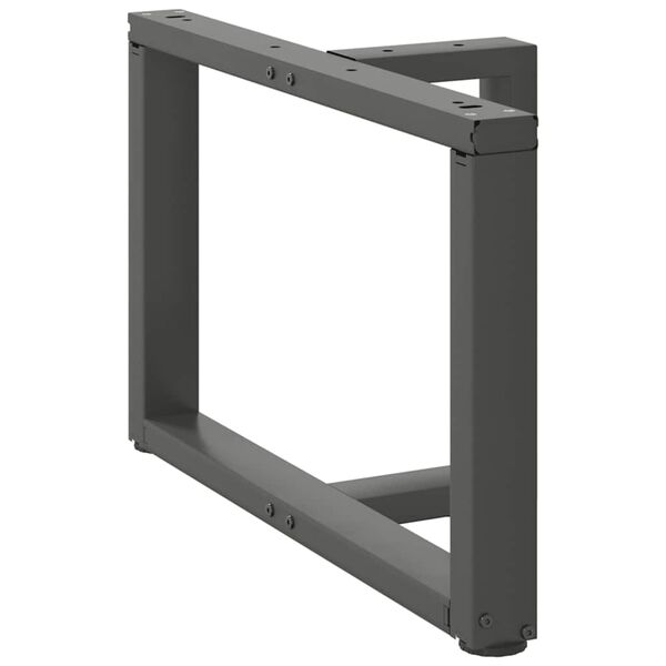 vidaXL kafijas galdiņa kājas, 2 gab., T-veida, antracīta krāsa, 70x25x(42-43) cm, tērauds