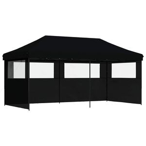 vidaXL Balles telts 292 x 580 x 315 cm Melns Oksforda audums