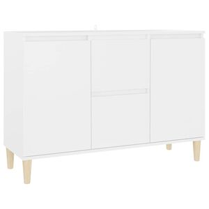 vidaXL kumode, balta, 101x35x70 cm, inženierijas koks
