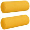 vidaXL Spilveni 2 pcs Gai&scaron;i dzeltena &Oslash; 25 x 70 cm Korduroja audums