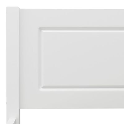 vidaXL gultas rāmis, priedes masīvkoks, balts, 90x200 cm