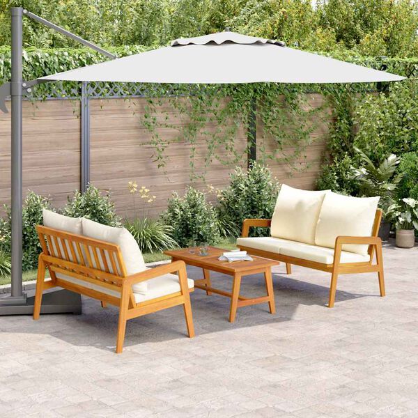 vidaXL Bistro komplekts ar spilvenu 3 pcs Brūna 115 x 65 x 71 cm