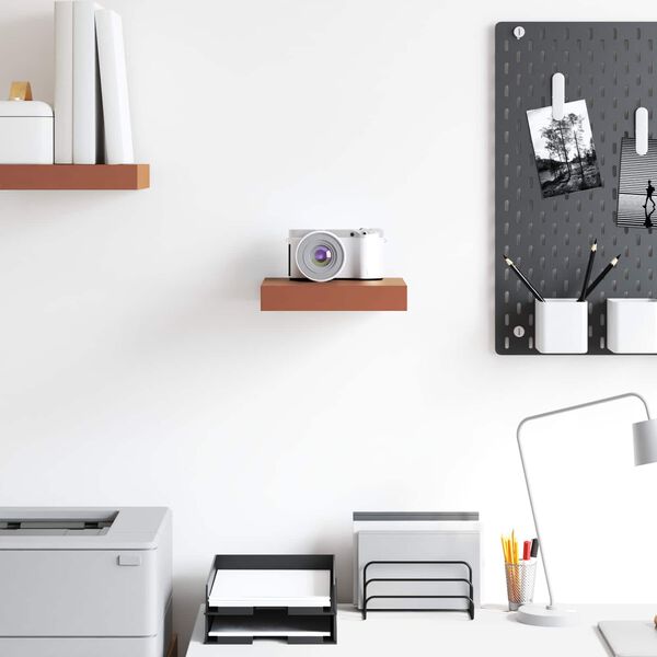 vidaXL Sienas plaukts Sarkana 23 x 23,5 x 4 cm Inženierijas koks