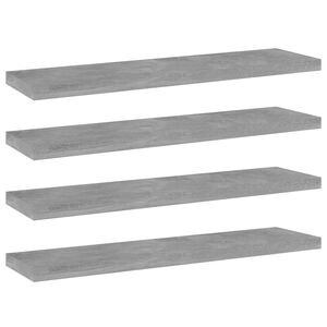 vidaXL plauktu dēļi, 4 gab., betonpelēki 40x10x1,5cm inženierijas koks