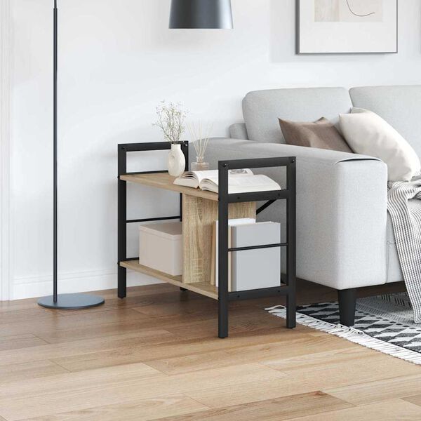 vidaXL Grāmatu plaukts Sonoma ozols 75 x 30 x 58,5 cm