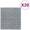 vidaXL 3D tapetes, pa&scaron;līmējo&scaron;as, ķiegeļu raksts, 20 gab., antracīta