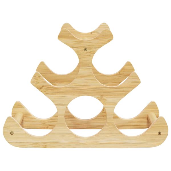 vidaXL vīna pudeļu plaukts 6 pudelēm, 35x18x25,5 cm, bambuss