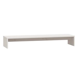 vidaXL monitora paliktnis, balts, 100x27x15 cm, priedes masīvkoks