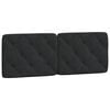 vidaXL galvgaļa spilvens, melns, 140 cm, samts