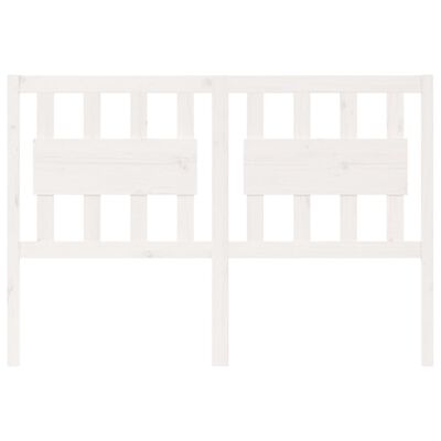 vidaXL gultas galvgalis, balts, 145,5x4x100 cm, priedes masīvkoks