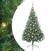 vidaXL Mākslīgais LED Ziemassvētku eglīte Zaļa 210 cm PVC