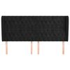 vidaXL galvgalis ar malām, 203x23x118/128 cm, melns samts