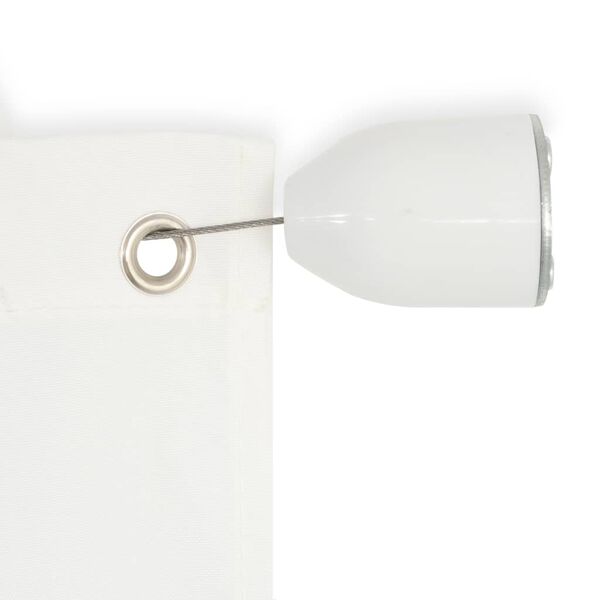vidaXL vertikāls aizslietnis, oksforda audums, 140x240 cm, balts