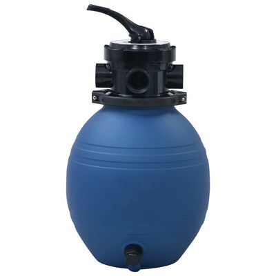 vidaXL baseina smilšu filtrs ar 4 pozīciju vārstu, 300 mm, zils