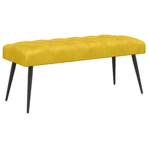 vidaXL Sols ar pogām Dzeltena 110 x 40 x 46 cm Samts