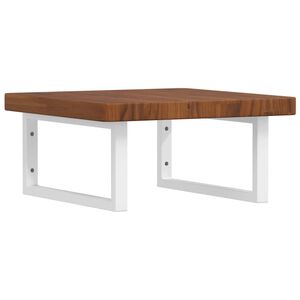 vidaXL izlietnes plaukts, stiprināms pie sienas, tērauds, ozola koks