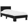 vidaXL Gultas rāmis ar atzveltni Melns ozols 80 x 200 cm