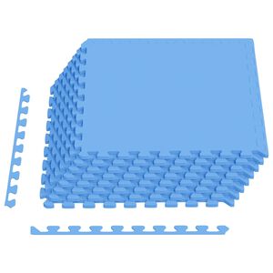 vidaXL Baseina Grīdas Paklājs 24 gab. Zila 8,64 m&sup2; EVA putas