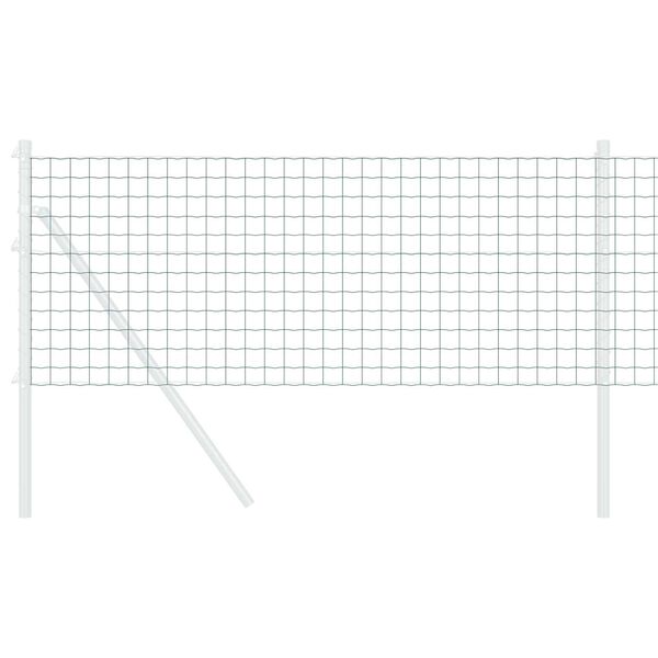 vidaXL Eiropas žogs Zaļa 0.8 x 10 m PVC pārklāts dzelzs