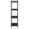 vidaXL grāmatu plaukts, 4 līmeņi, melns, 60x30x120 cm, koks