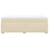 vidaXL atsperu gultas rāmis ar matraci, krēmkrāsas, 80x200 cm, audums