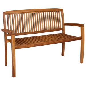 vidaXL divvietīgs dārza sols, 120 cm, masīvs tīkkoks