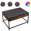 vidaXL kafijas galdiņ&scaron; ar LED, ozola krāsa, 70x50x41 cm