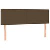 vidaXL atsperu gulta ar matraci, LED, tum&scaron;i brūns audums, 140x190 cm