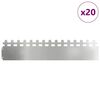 vidaXL Zāliena apmales 20 pcs Sudraba 103 x 0,05 x 22 cm