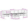 vidaXL 7-daļīgs dārza dīvānu komplekts, impregnēts priedes koks