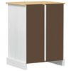 vidaXL HiFi skapītis Balts 60 x 50 x 82 cm Ciets priedes koks