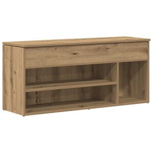 vidaXL apavu plaukts, koka krāsa, 102x30,5x45 cm, inženierijas koks