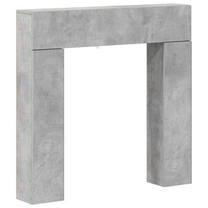 vidaXL Kamīna rāmis Betona pelēks 102 x 18 x 100,5 cm