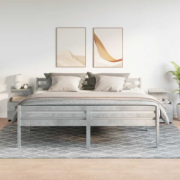 vidaXL naktsskapī&scaron;i, 2 gab., ar 2 atvilktnēm, betona pelēki, 40x36,5x62 cm