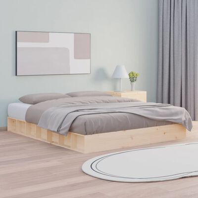 vidaXL gultas rāmis, 120x200 cm, masīvkoks